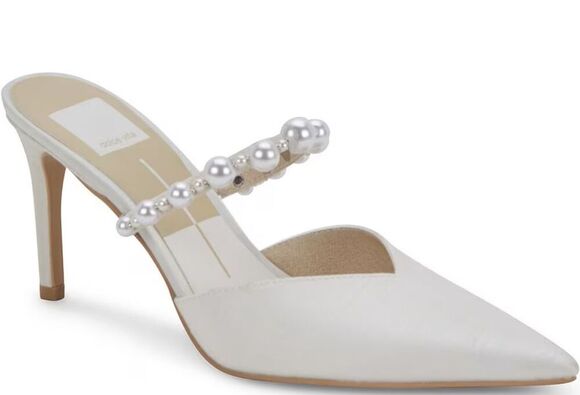 Dolce Vita Shoes - Dolce Vita Kanika Pearl Heels Ivory Stiletto Pumps Size 9.5